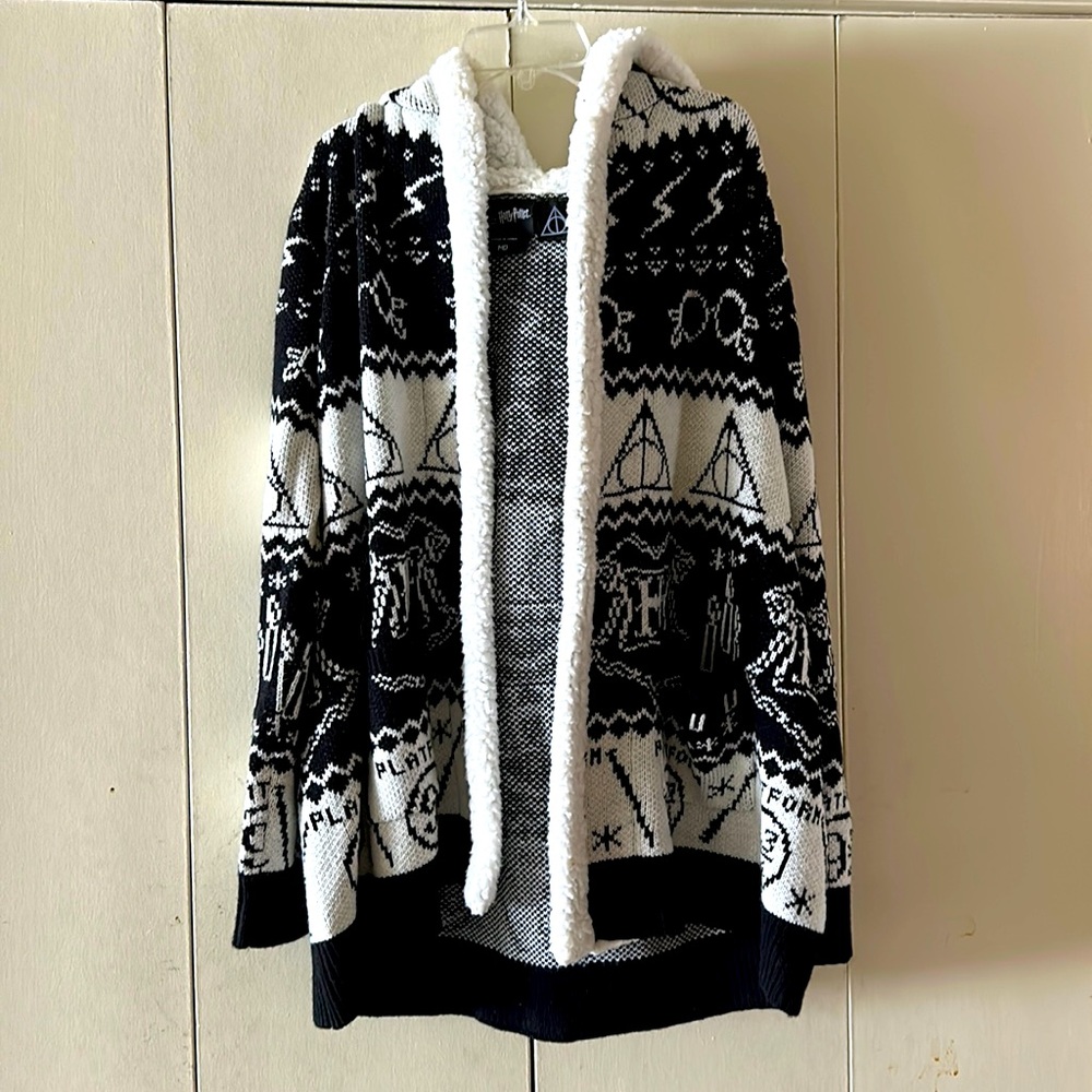 Harry Potter Deathly Hallows Sherpa Cardigan